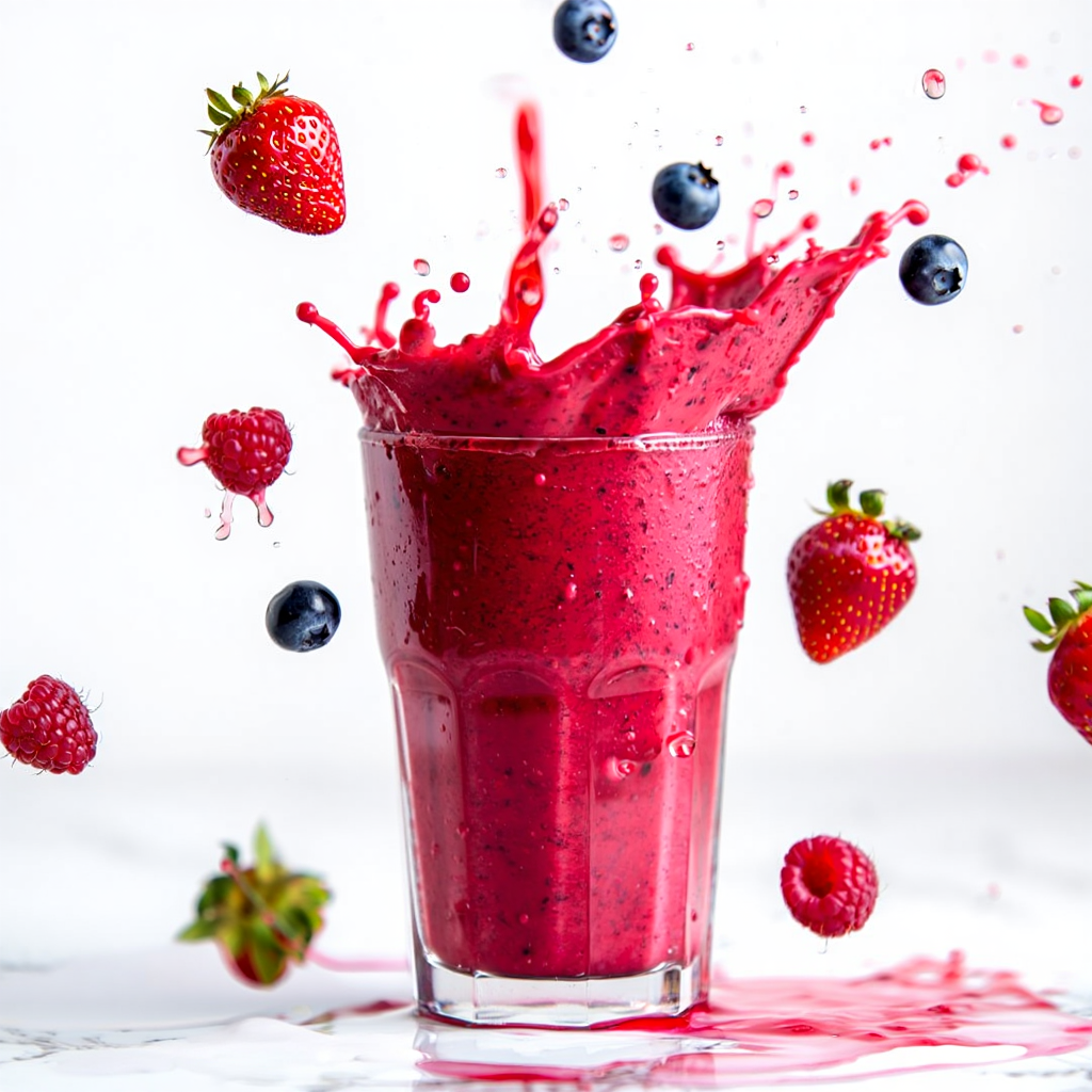 Smoothie antioxidante de frutos rojos