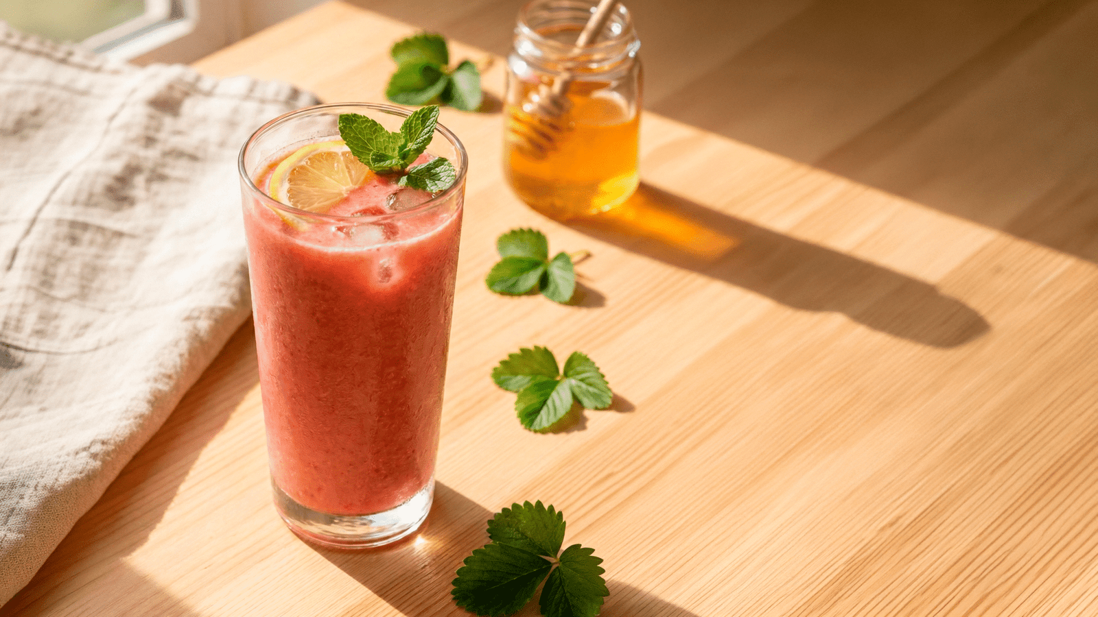 Limonada rosa con frutillas: sabor, color y frescura en cada vaso